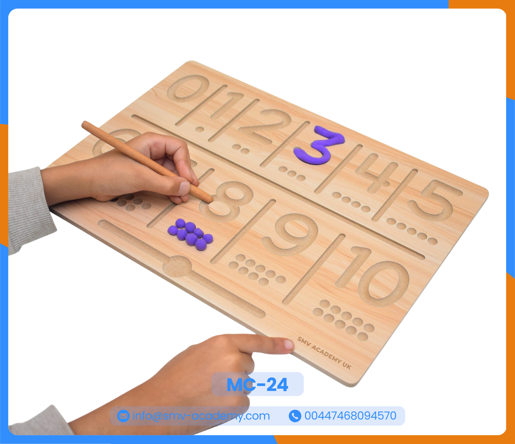 لوحة تتبع الأرقام الإنجليزية - English Numbers Tracing Board